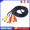 3 RCA Composite Male to Male Audio Video AV Cable for DVD TV