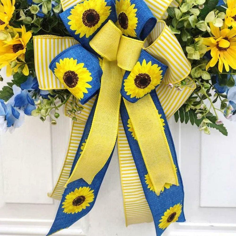 Ukraine Support Wreath Show Solidarity Sunflower Blue Yellow Flower Triangle