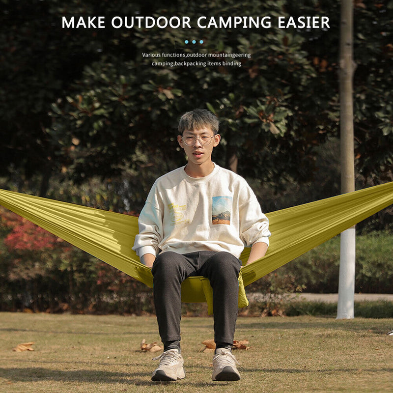 Outdoor Camping Hammock Sleeping Swing Garden Tree Hanging Bed w/ Rope (D)