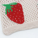 Korean Knitted Shoulder Bags Women Summer Strawberry Hollow Crochet Beach Totes