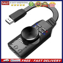 GS3 7.1 Channel Sound Card Adapter External USB Audio 3.5mm Headset for PC