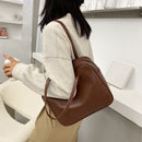 Fashion Women Handbag Totes Ladies Girl Simple PU Leather Solid Shoulder Bags