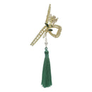 Tassel Hair Claw Retro Flower Hair Clip Barrette Alloy Clip Ponytail E0Z0