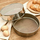 1Pcs Steel Flour Sifting Sifter Sieve Strainer Cak Baking Kitchen K0P9 F7Z4 S6V2