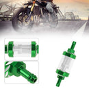 8mm CNC Aluminum Gas Fuel Oil Filter for ATV Dirt Pit Bike Motocross(Green)