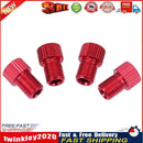 4pcs Presta to Shrader Bicycle Road Bike Valve Adapters Converters (Red) Newly