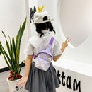 Cute Cartoon Print Chest Bag Children Hats Nylon Messenger Bags (Purple)