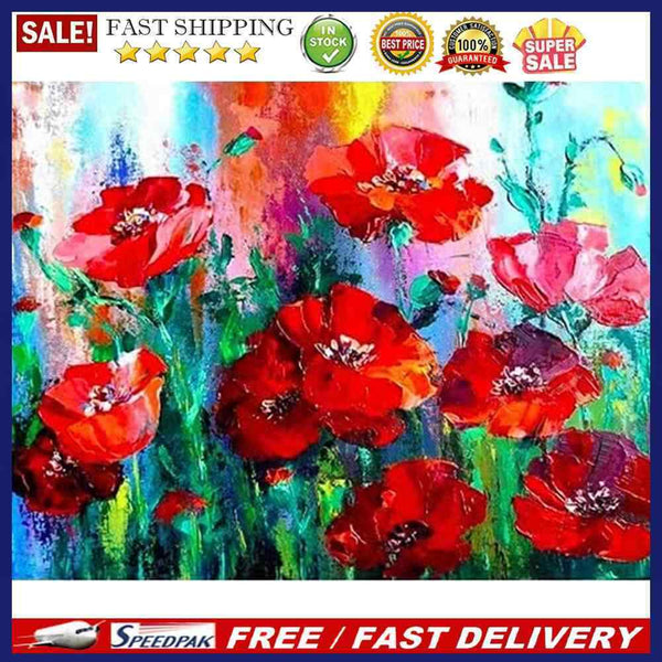 DIY Handmade Digital Picture Flowers Frameless Oil Painting By Number Handicraft
