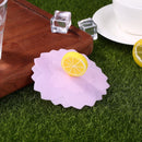 Transparent Cherry Silicone Cup Cover Heat-Resistant Dust Leak Proof Lid Cartoon