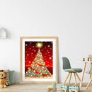 5D DIY Full Drill Round Shape Christmas Tree Rhinestone Diamond Drawing Kits