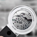 Reading Inspection Illuminated Magnifier w/ 4LED Handheld Magnifying Loupe Lens