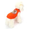 Summer Thin Puppy Clothes DIY Applique Diamond Orange Breathable Dog Cat Shirts