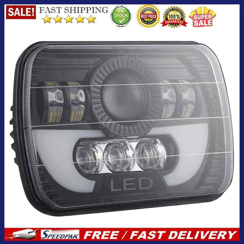 7x6/ 5x7 inch 300W LED Headlight Rectangular Hi-Lo DRL for Car Truck SUV