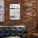 Retro Letter Rules Metal Plate Painting for Bar Pub Tin Plaques Wall Sign