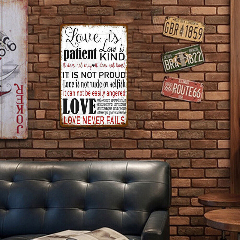 Retro Letter Rules Metal Plate Painting for Bar Pub Tin Plaques Wall Sign