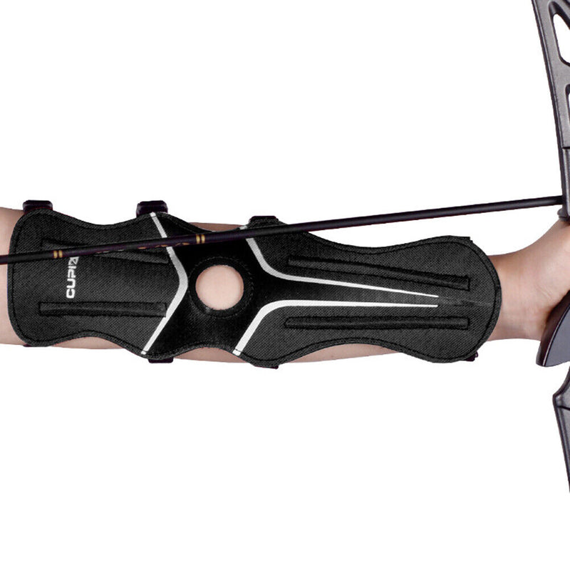#A Adjustable Arm Guard Brace Protection Archery Bow Arrow Forearm Protector Sle