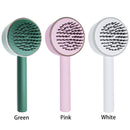 One-key Self-cleaning Hair Brush Anti-Static Airbag Massage Comb (Green)
