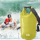 Waterproof Pouch Dry Sack for Drifting Swimming Trekking Bag (Yellow 15L) Newly