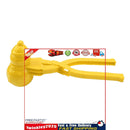 Snowball Maker Tool Snowman Shape DIY Snow Ball Tongs with Handle (Yellow) Newly
