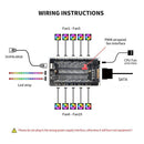 10-in-1 ARGB Cable Splitter Hub Space Saving ARGB PWM Hub for PC Case Chassis