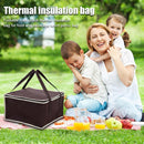 Lunch Cooler Bag Picnic Thermal Insulated Zip Drink Food Packs (Coffee)