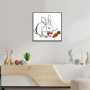 Partial Embroidery Turnip Rabbit 2-Beach 14CT Printed Cross Stitch Cotton Kit