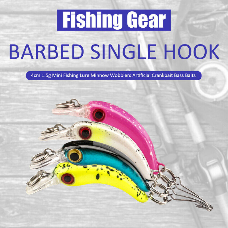 4cm 1.5g Small Fishing Lure Minnow Wobblers Artificial Crankbait Bass Bait Fishing