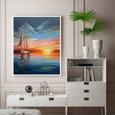 Sea Sunset Oil Paint By Number Kit DIY Acrylic Painting on Canvas Frameless