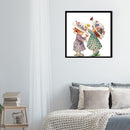 Hand Painted Oil Paint by Numbers DIY Two Girls Drawing Wall Art Decoration Gift