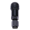 4pcs Metal Car Tire Valve Stem Caps Titanium Spare Tire Covers (Black)