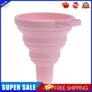 Protable Mini Silicone Foldable Oil Funnel Hopper Kitchen Tool/Nordic Pink