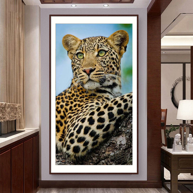 5D DIY Full Round Drill Diamond Painting Big Lion Animal Art Handmade Hanging