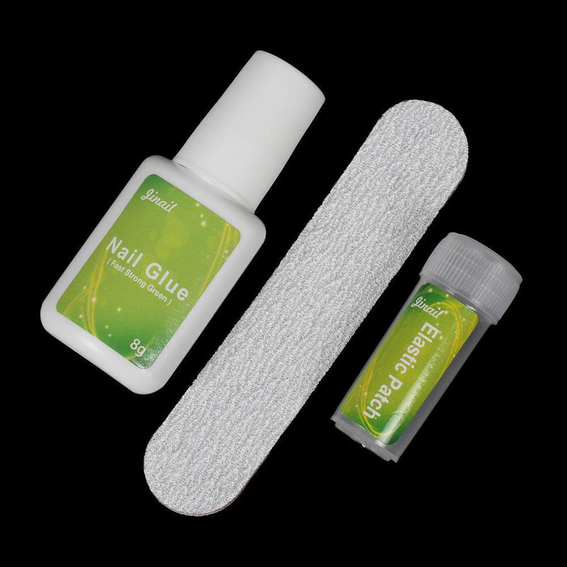 Ingrown Toenail Straightening Clip+Glue+Polish File Curved Brace Patch Kit