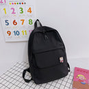 Women Preppy Style Solid Color Shoulder Bag Students Large Capacity Knapsacks