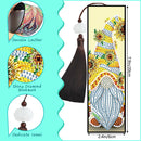 2pcs DIY Diamond Painting Leather Bookmark Gnome Tassel Crafts (FQY024)