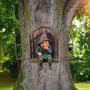Naughty Garden Gnome Statue Elf Out The Door Tree Hugger Home Yard Decor U hot.