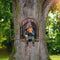 Naughty Garden Gnome Statue Elf Out The Door Tree Hugger Home Yard Decor U hot.