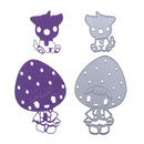 2pcs Mushroom Cutting Dies for DIY Metal Stencil Scrapbooking Emboss Craft-