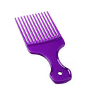 Wide Teeth Afro Hair Fork Comb Unisex Hairstyle Curly Insert Brush (Purple)