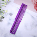 Hairdressing Carbon Anti-static Comb Wide Tooth Hair Clipper Comb (Purple) Newly