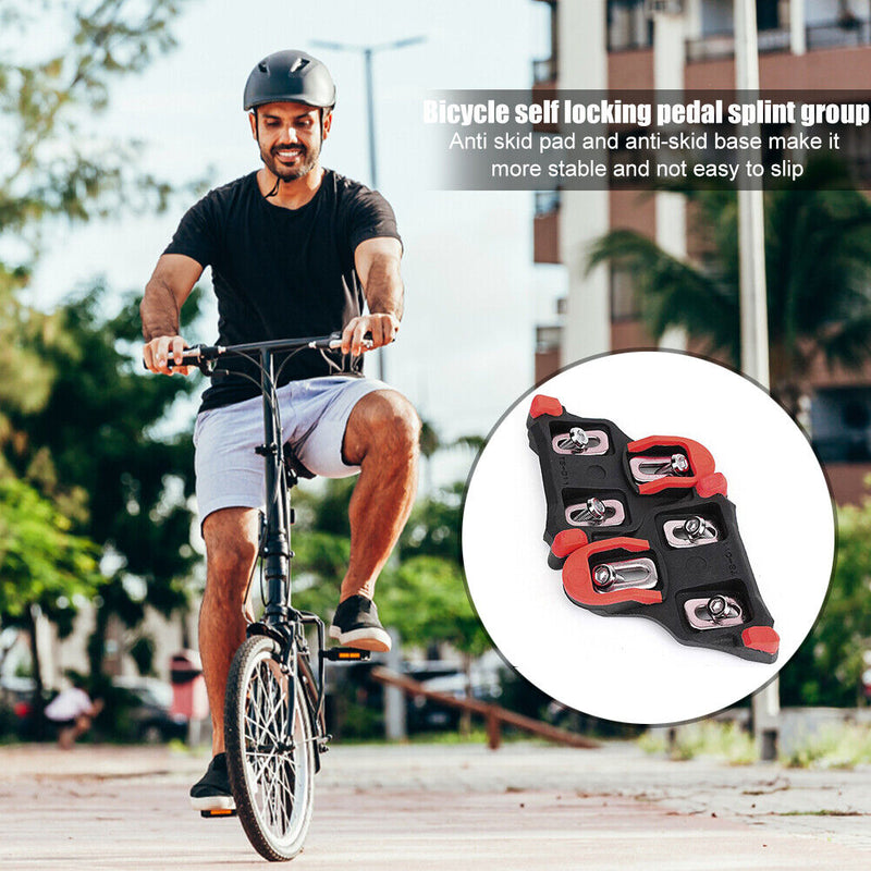 Road Bike Cleat Set Non Slip Road Bicycle Cycling Cleats for Self-Locking Pedals