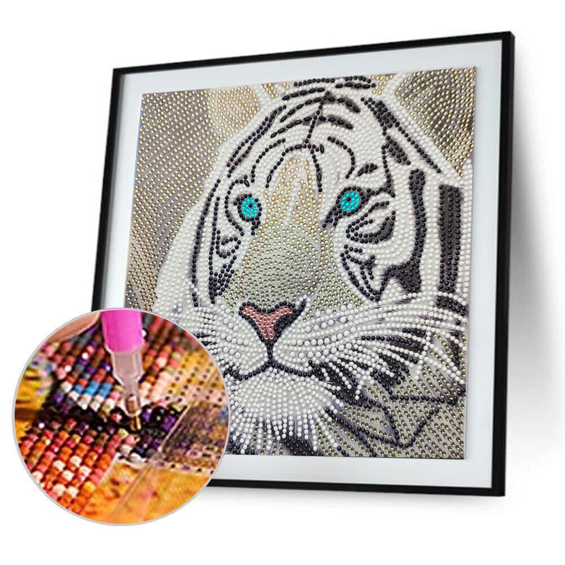 5D DIY Diamond Painting Tiger Special Shaped Full Drill Mosaic Art Picture