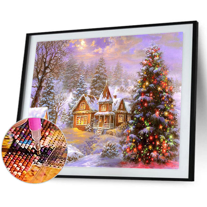 DIY Diamond Painting Kits Full Round Drill Christmas Village Crafts Home Decor