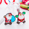 Year Soft Pvc Cartoon Keyring Hanging Pendant Key Buckle Keychain Santa Claus