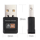 600Mbps Dual Band 2.4G / 5G Hz Wireless Lan USB PC WiFi Adapter 802.11AC
