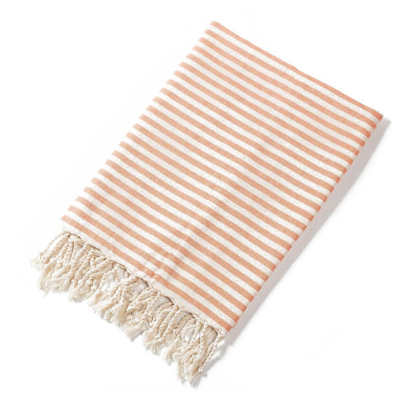 Quick-drying Turkish Tassel Beach Towel + Outdoor Swimming Drawstring Backpac
