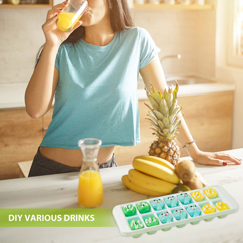 Ice Cube Trays Silicone - Molds Ice Cubes Maker for Whiskey Cocktails Bourbon