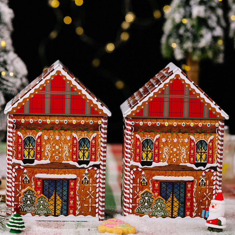 House Shaped Candy Storage Containers Empty Gift Boxes Candy Cases for Christmas
