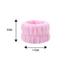 2pcs Absorbent Sweatband Flannel Waterproof for Washing Face (Pink)