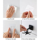 Practical Wall Pot Brush Storage Rack Save Space Bathroom Tools with Card Gro